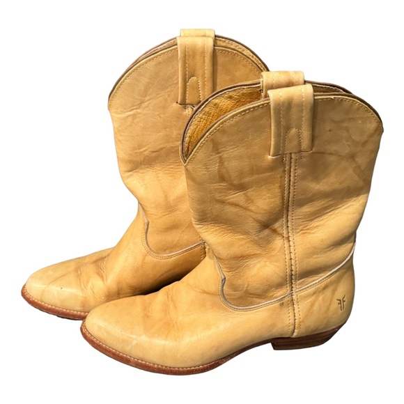 Frye Shoes - Vtg Frye Cowboy Leather Rodeo Western Womens Boots Sz 6 Farm Ranch Line Dance